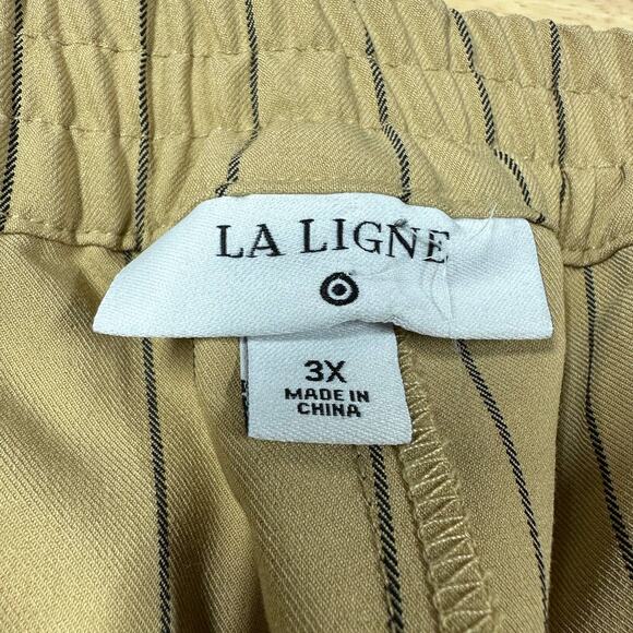 La Ligne x Target NWOT High Waist Wide Leg Striped Trousers Size 3X Pinstripe - Picture 5 of 10
